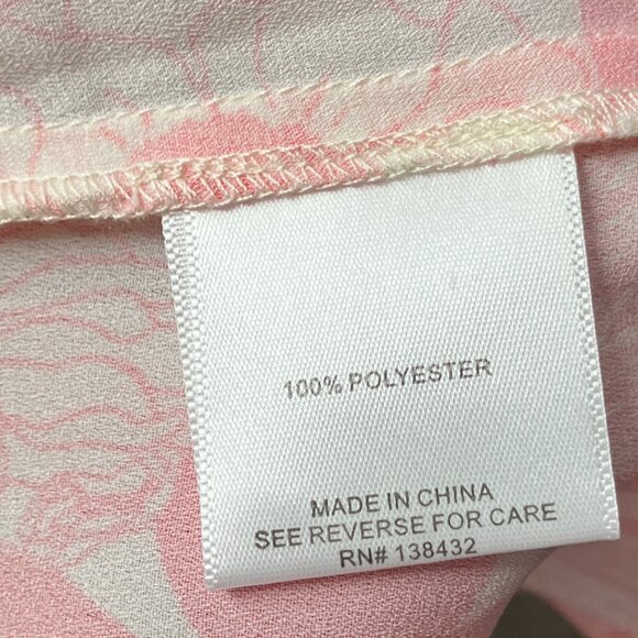 ModCloth Small S Cream Pink Floral Ruffle‎ Bit Of Frill Sleeveless Top Blouse - Picture 6 of 6